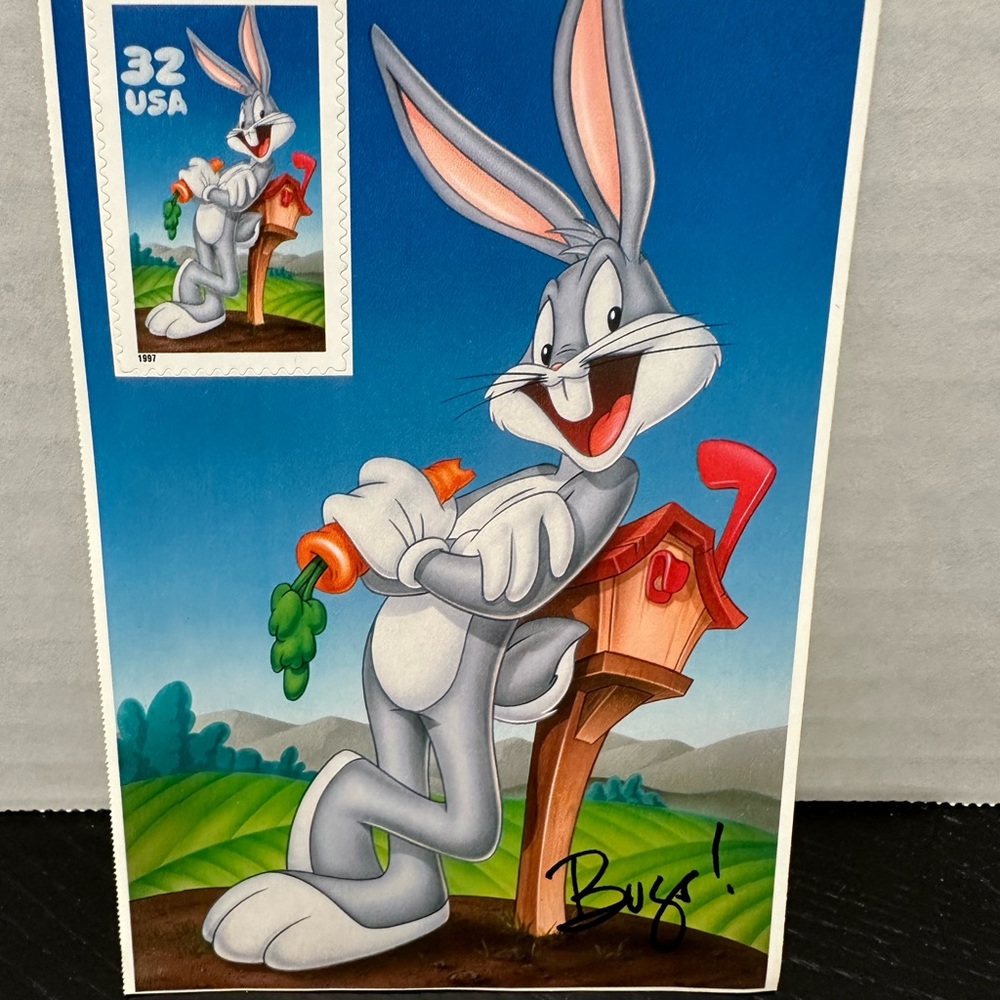 Bugs Bunny 1996 Collectible Stamp On Postcard